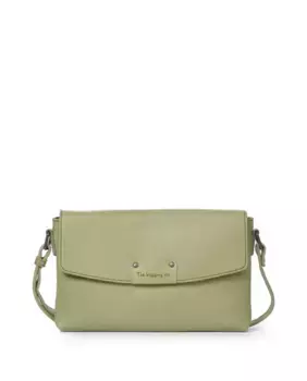 Женская кожаная сумка через плечо THB Tack среднего размера The Bagging Co, зеленый