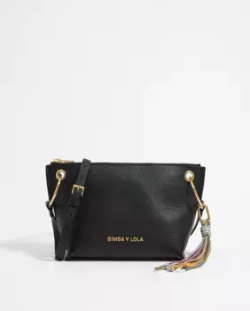 Женская кожаная сумка через плечо трапеции Bimba y Lola, черный