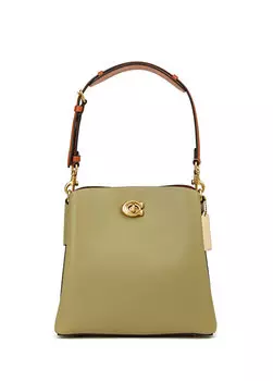 Женская кожаная сумка через плечо willow khaki Coach