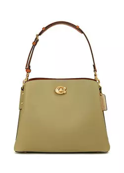 Женская кожаная сумка через плечо willow khaki Coach