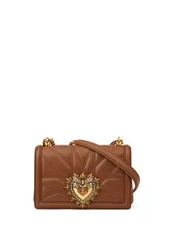 Женская кожаная сумка devotion tan Dolce&Gabbana
