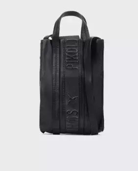 Женская кожаная сумка для мобильного телефона черного цвета с магнитной застежкой Pikolinos