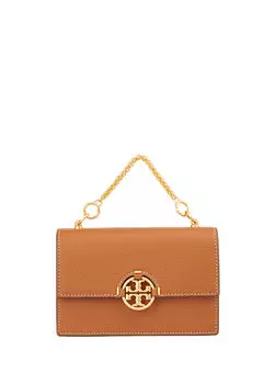 Женская кожаная сумка mini miller tan Tory Burch