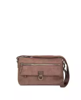 Женская кожаная сумка на плечо с эффектом кожи Stamp, цвет Marrn claro