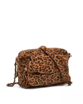 Женская кожаная сумка Pieces, темно-коричневый