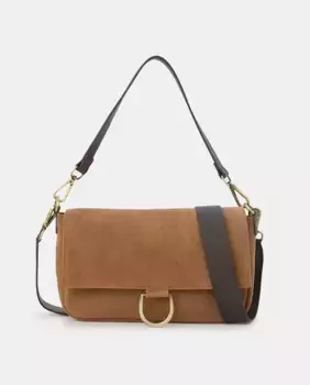 Женская кожаная сумка с клапаном Easy Wear, коричневый