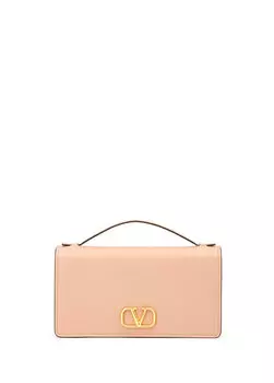 Женская кожаная сумка с логотипом в виде пудры Valentino Garavani