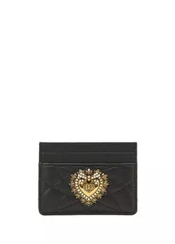 Женская кожаная визитница Devotion Dolce&Gabbana, черный