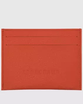 Женская кожаная визитница Le Foulonn Longchamp, оранжевый