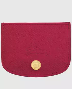 Женская кожаная визитница pure с клапаном Longchamp, розовый