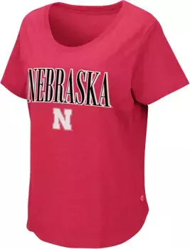 Женская красная футболка Colosseum Nebraska Cornhuskers