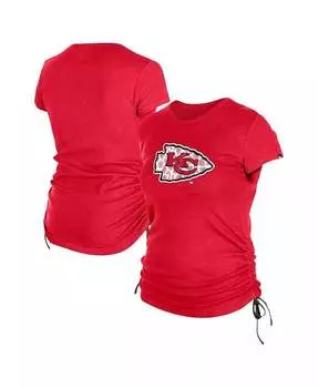 Женская красная футболка Kansas City Chiefs со сборками по бокам New Era, красный