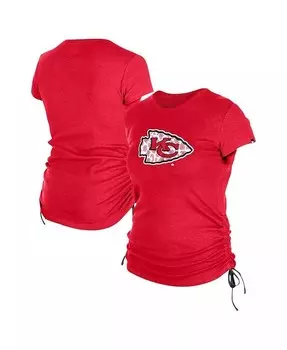 Женская красная футболка Kansas City Chiefs со сборками по бокам New Era, красный