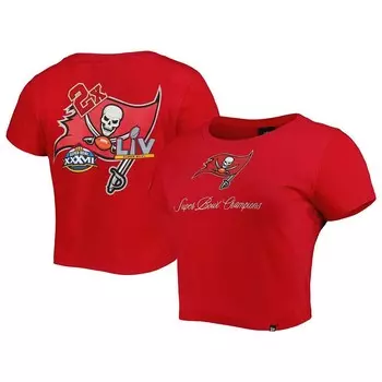 Женская красная футболка New Era Tampa Bay Buccaneers Historic Champs, цвет Buc Red