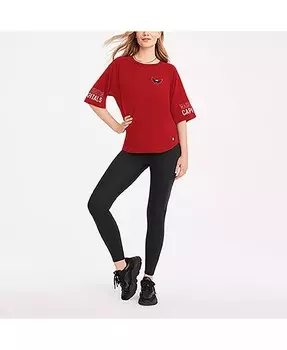Женская красная футболка оверсайз Washington Capitals Diana Tri-Blend Dkny, красный