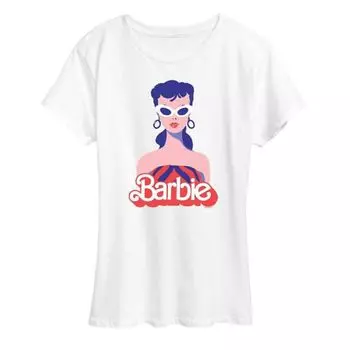 Женская красная футболка с графическим логотипом Barbie, белый