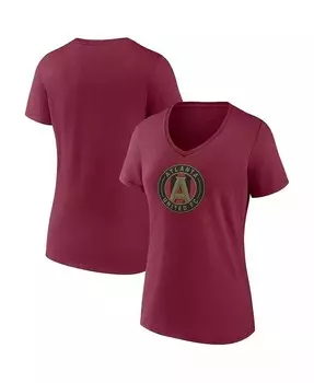 Женская красная футболка с v-образным вырезом и логотипом Atlanta United FC Fanatics, красный