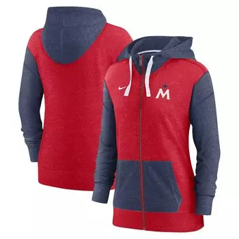Женская красная худи с молнией во всю длину Nike Minnesota Twins Nike