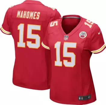 Женская красная игровая майка Nike Kansas City Chiefs Патрика Махоумса № 15