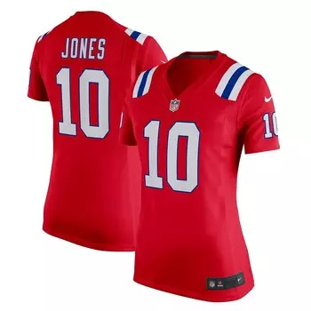 Женская красная игровая майка Nike Mac Jones New England Patriots, цвет Pat Red