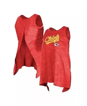 Женская красная майка Kansas City Chiefs Space Dye Active New Era, красный