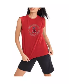 Женская красная майка Los Angeles Angels Madison Tri-Blend DKNY, красный
