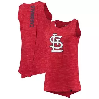 Женская красная майка New Era St. Louis Cardinals Space Dye с узлом на спине New Era