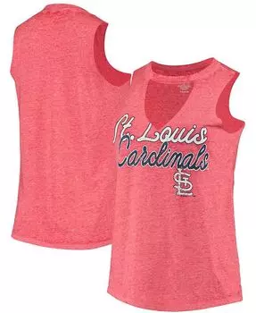 Женская красная майка St. Louis Cardinals Loyalty с колье и воротником-стойкой Concepts Sport, красный