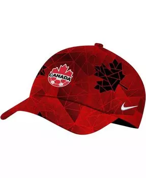 Женская красная регулируемая кепка Canada Soccer Campus Nike, красный