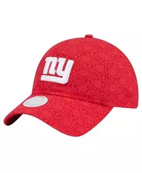 Женская красная регулируемая кепка New York Giants Smiley 9TWENTY New Era, красный