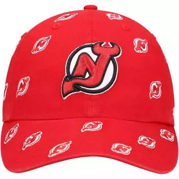 Женская красная регулируемая шляпа с логотипом '47 New Jersey Devils Confetti Clean Up