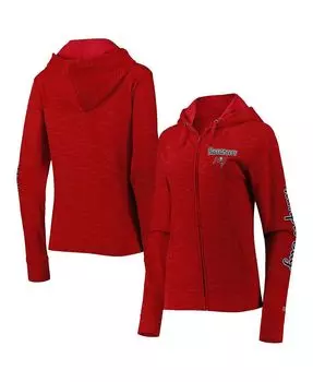 Женская красная толстовка с молнией во всю длину Tampa Bay Buccaneers Reverse Space-Dye New Era, красный
