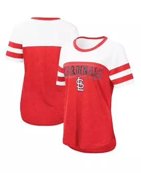 Женская красно-белая футболка St. Louis Cardinals Setter Touch