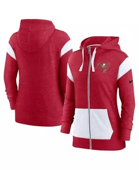 Женская красно-белая худи с молнией во всю длину tampa bay buccaneers monaco Nike, мульти