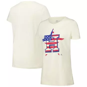 Женская кремовая футболка New Era Houston Astros Vintage, цвет Ast Beige