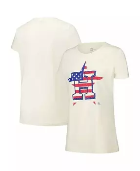 Женская кремовая футболка в винтажном стиле Houston Astros New Era, бежевый