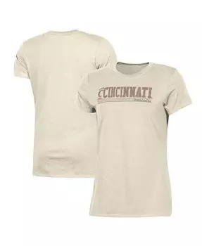 Женская кремовая рваная классическая футболка Cincinnati Bearcats Champion, слоновая кость/кремовый