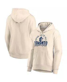 Женская кремовая толстовка с капюшоном и пуловером Toronto Maple Leafs Carry the Puck Fanatics