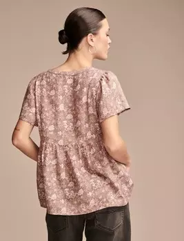 Женская крестьянская блузка с короткими рукавами Lucky Brand, мультиколор