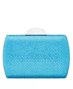 Женская кристальная сумочка-клатч Minaudiere Nina, синий