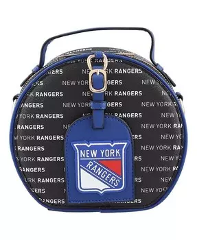 Женская круглая сумка с повторяющимся логотипом New York Rangers Cuce, черный