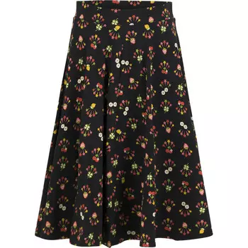 Женская круглая юбка с деревянным сердцем Blutsgeschwister, черный