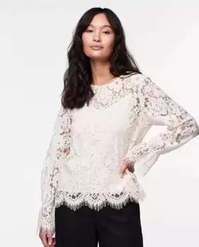 Женская кружевная блузка Yas, белый
