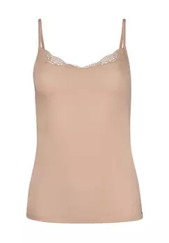 Женская кружевная майка на тонких бретелях SKINY, бежевый