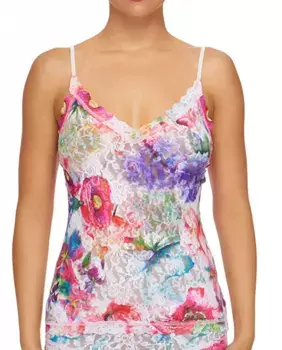 Женская кружевная майка с принтом на тонких бретелях Hanky Panky, белый