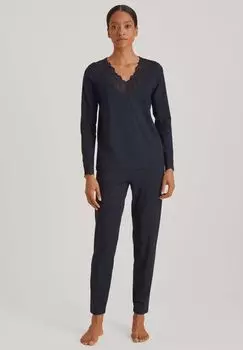 Женская кружевная пижама Elegant Dreams с V-образным вырезом CALIDA, цвет Dark Lapis