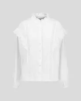 Женская кружевная рубашка с длинным рукавом Easy Wear, цвет Blanco roto