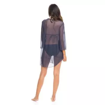 Женская купальная туника с сетчатыми рукавами Jordan Taylor Power Mesh Jordan Taylor, темно-синий