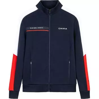Женская куртка Anta Variety Training Collection, пальто, темно-синий/снежно-белый/классический красная