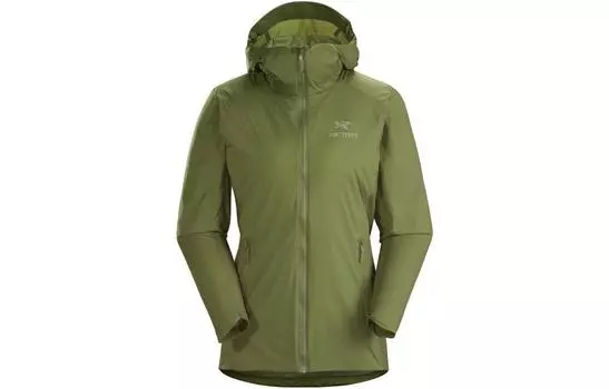 Куртка женская Arcteryx Atom Series с логотипом, зеленый
